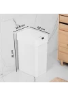 Me-06 Hareket Sensörlü 9lt Sessiz Banyo Mutfak Çöp Kovası Beyaz