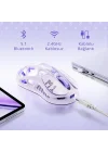 Mercury M1 Pro Oyun Faresi, Hafif Magnezyum Alaşımı, 26.000 DPI, PAW3395DM Sensör, 5 Programlanabilir Düğme, Destek Kablolu/2.4GHz/BT, 200 Saate Kadar Pil Ömrü (Mor)