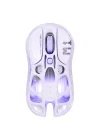 Mercury M1 Pro Oyun Faresi, Hafif Magnezyum Alaşımı, 26.000 DPI, PAW3395DM Sensör, 5 Programlanabilir Düğme, Destek Kablolu/2.4GHz/BT, 200 Saate Kadar Pil Ömrü (Mor)