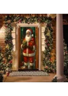 Merry Christmas Kapı Örtüsü 171 x 71 cm Tatil Ön Sundurma Kapı Afiş Dekorasyon Kış Noel Baba Tutarak Kar Taneleri Noel Ağacı İşaret Tatil Partisi İç Mekan Dış Mekan Dekoru