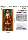 Merry Christmas Kapı Örtüsü 171 x 71 cm Tatil Ön Sundurma Kapı Afiş Dekorasyon Kış Noel Baba Tutarak Kar Taneleri Noel Ağacı İşaret Tatil Partisi İç Mekan Dış Mekan Dekoru
