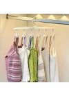 Mey İthalat® 1 Adet Yer Tasarruflu 6 Kancalı Plastik Dolap İçi Düzenleyici Pratik Askı