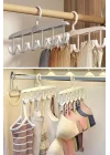 Mey İthalat® 1 Adet Yer Tasarruflu 6 Kancalı Plastik Dolap İçi Düzenleyici Pratik Askı