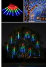 Mey İthalat® 10lu 45 CM Uzunluğunda Plastik Meteor 2m Kablo LED USB RGB Ağaç Işığı – Renk Değiştiren Asmalı Dekoratif Bahçe ve Dış Mekan Aydınlatması