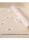 Mey İthalat® 10 Metre Papatya Desenli Kolay Temizlenebilir Çekmece Matı