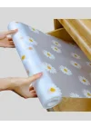 Mey İthalat® 10 Metre Papatya Desenli Kolay Temizlenebilir Çekmece Matı