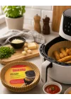 Mey İthalat® 100 Parça Airfryer Kağıdı Tek Kullanımlık Temiz Pişirme Kağıdı
