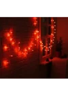 Mey İthalat® 10m 100 Led Damla Uçlu Kırmızı Işık Şeffaf Kablo