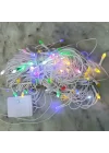 Mey İthalat® 10m 100 LED Damla Uçlu Kırmızı Işık Şeffaf Kablo
