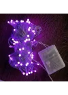 Mey İthalat® 10m 100 Led Damla Uçlu Pembe Işık Şeffaf Kablo