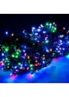 Mey İthalat® 10m 100 LED Pilli 2 Kademeli RGB Işık Siyah Kablo