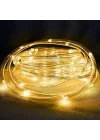 Mey İthalat® 10m 100 LED Solar Led Işık Gün Işığı Şeffaf Kablolu
