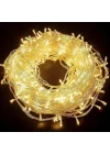 Mey İthalat® 10m 60 LED Pilli 2 Kademeli Gün Işığı Şeffaf Kablo