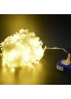 Mey İthalat® 10m 60 LED Pilli 2 Kademeli Gün Işığı Şeffaf Kablo