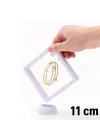 Mey İthalat®  11x11cm Standlı 3D Takı Ziynet Hatıra Koleksiyon Saklama Kutusu Şeffaf Film Çerçevesi