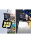 Mey İthalat® 120 Cob Led Solar Panelli 3 Modlu Duvar Lambası Uzaktan Kumandalı