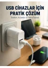 Mey İthalat® 12W USB Şarj Adaptörü 5V 2.4A Hızlı ve Güvenli Şarj Başlığı