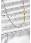 Mey İthalat® 14K Gold Renk Kaplama Burgu Model CM Kadın Kolye