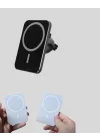 Mey İthalat® 15W Kablosuz Şarj Destekli MagSafe Araç Tutucu Havalandırma Klipsli