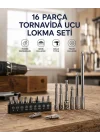 Mey İthalat® 16 Parça Bits, Adaptör Ve Tornavida Ucu Seti