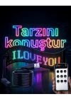 Mey İthalat® 16x96 LED Yazı Paneli 60 cm Esnek RGB Işıklı Programlanabilir Ekran