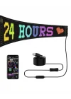 Mey İthalat® 16x96 LED Yazı Paneli 60 cm Esnek RGB Işıklı Programlanabilir Ekran