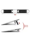Mey İthalat® 2 Kademeli Katlanabilir ve Yapışkanlı Laptop Standı Siyah