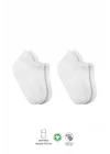 Mey İthalat®   2Li Sneakers Kaymaz Basic Penye Çorap 20103 Beyaz Beyaz
