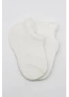 Mey İthalat®   2Li Sneakers Kaymaz Basic Penye Çorap 20103 Ekru Ekru
