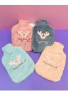 Mey İthalat®  2 Litrelik Geyikli Model Peluş Kılıflı Sıcak Su Torbası