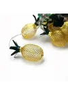 Mey İthalat® 2 Metre 10 LED Pilli 2 Kademeli Ananas Led Işık