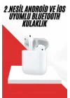 Mey İthalat® 2. Nesil Bluetooth Android ve İOS Uyumlu Kablosuz Kulaklık Çağrı Cevaplama