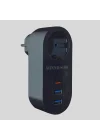 Mey İthalat®  2 USB,1 TYPE-C Girişli 1li Çocuk Korumalı,Isıya Karşı Dayanıklı 2500Watt Termal Akım Korumalı Priz