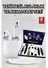 Mey İthalat® 2025 Model Akıllı Saat ve 2.Nesil TWS Bluetooth Kulaklık Yüksek Ses Kaliteli Yeni Nesil