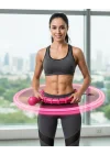Mey İthalat® 24 Bölüm Akıllı Hula Hoop Bel Masajlı Düşmeyen Spor Çemberi