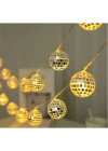 Mey İthalat® 2m 10 LED Pilli Disko Toplu Işık