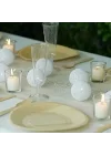 Mey İthalat® 2m 10lu Işıklı Beyaz Top Dekoratif Süs