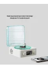 Mey İthalat® 3-1 Kablosuz Bluetooth Hoparlör – Gece Lambalı, Saatli, Retro Tasarım