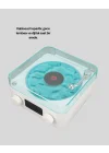 Mey İthalat® 3-1 Kablosuz Bluetooth Hoparlör – Gece Lambalı, Saatli, Retro Tasarım