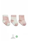 Mey İthalat®   3Lü Penye Cute Stars Soket Çorap BS10115 Pembe