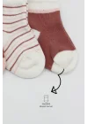 Mey İthalat®   3Lü Penye Kız Soket Çorap 10112 Pudra