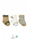 Mey İthalat®   3Lü Penye Rainbow Soket Çorap BS10113 Nil