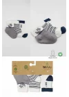 Mey İthalat®   3Lü Penye Soket Çorap 10109 Gri