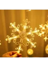 Mey İthalat® 3 Metre Saçaklı Kar Tanesi Perde LED