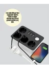 Mey İthalat® 3 USB Çıkışlı 4’lü Akıllı Priz 2500W 2 Metre Kablo
