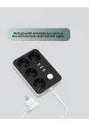 Mey İthalat® 3 USB Çıkışlı 4’lü Akıllı Priz 2500W 2 Metre Kablo