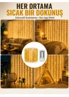 Mey İthalat® 300 LED Perde Işık – Sıcak Beyaz Dekoratif Aydınlatma Yeni Nesil
