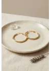 Mey İthalat® 316L Çelik Gold Renk 28 mm Halka Küpe