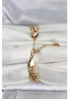 Mey İthalat® 316L Çelik Gold Renk 3lü Kadın Bileklik