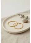 Mey İthalat® 316L Çelik Gold Renk 36 mm Halka Küpe
